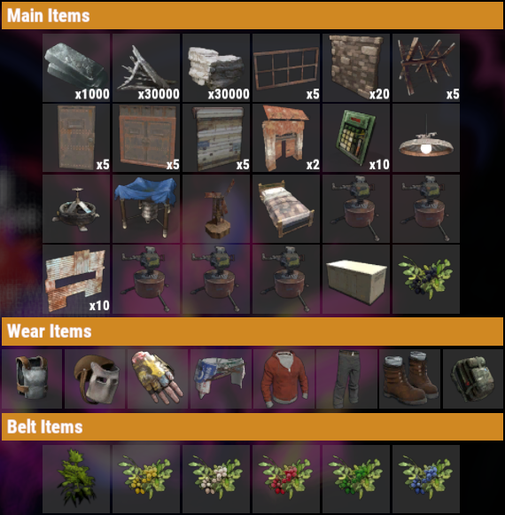 Builder kit package contents